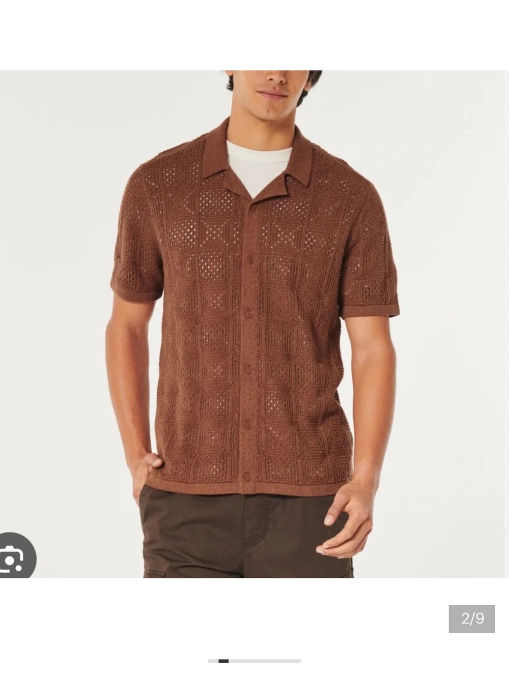 Hollister Men's Open Stitch Knit - Rust